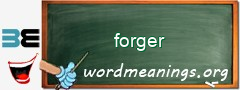 WordMeaning blackboard for forger